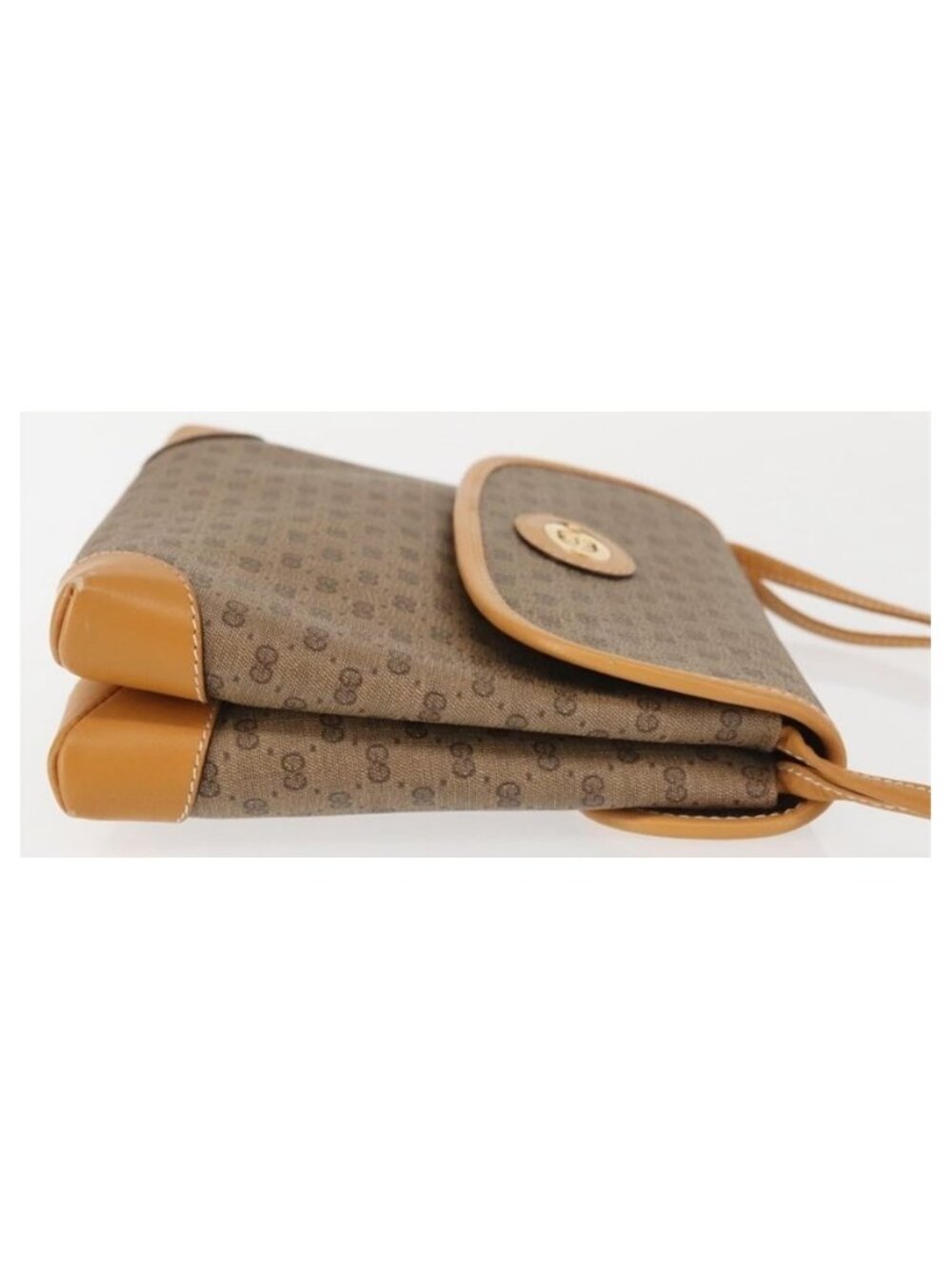 Authentic GUCCI Micro GG Supreme Shoulder Bag PVC Beige Gold 007 92 5548 - Picture 2 of 16